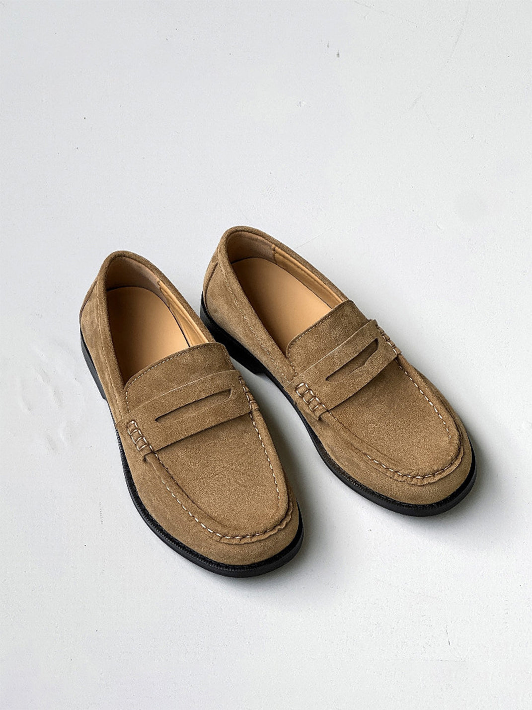 Calfskin Square Toe Loafers