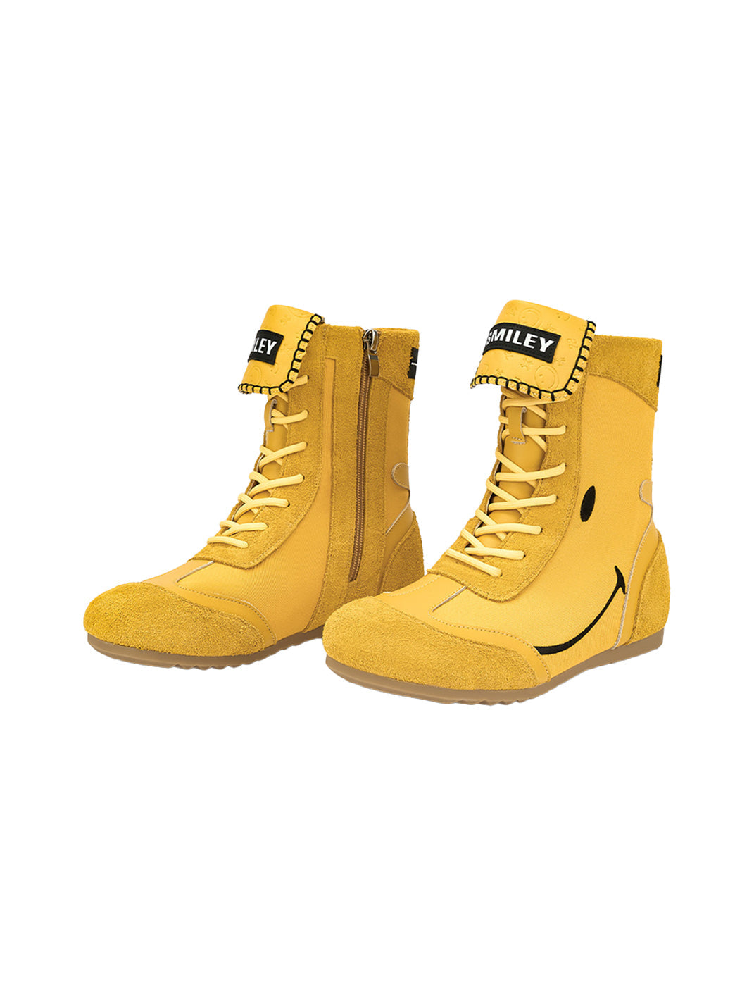 Yellow Chunky Boxing Mid Boots