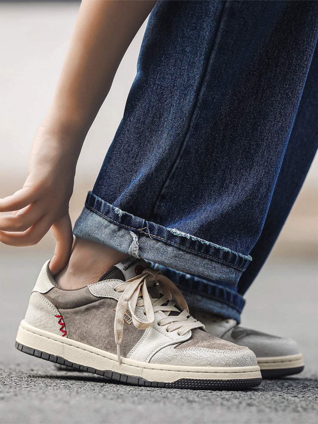 Worn-In Suede & Leather Sneakers