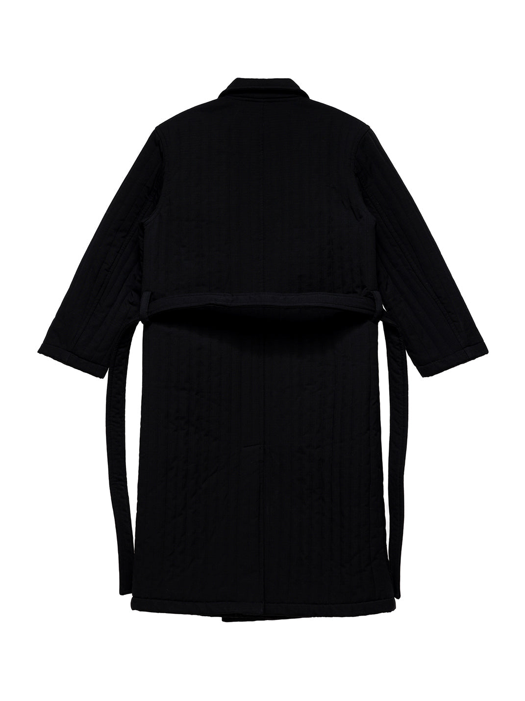 Quilted Knee-Length Lobster-Clasp Structured Overcoat