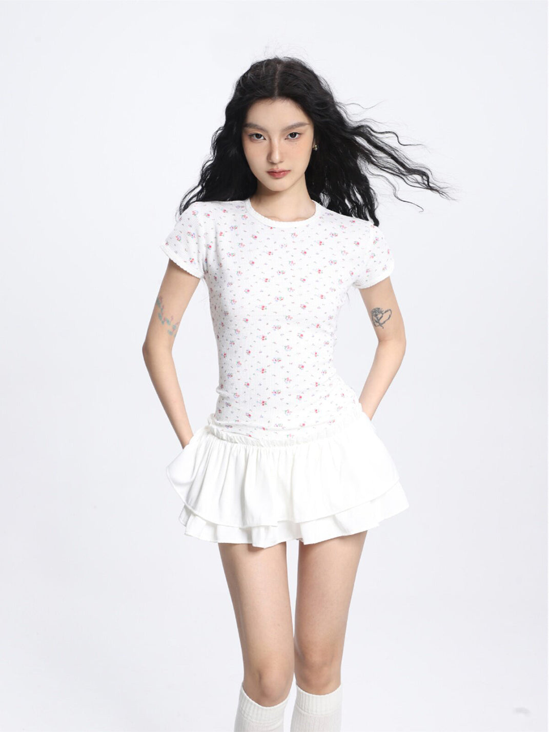 Tiered Ballet Mini Skirt