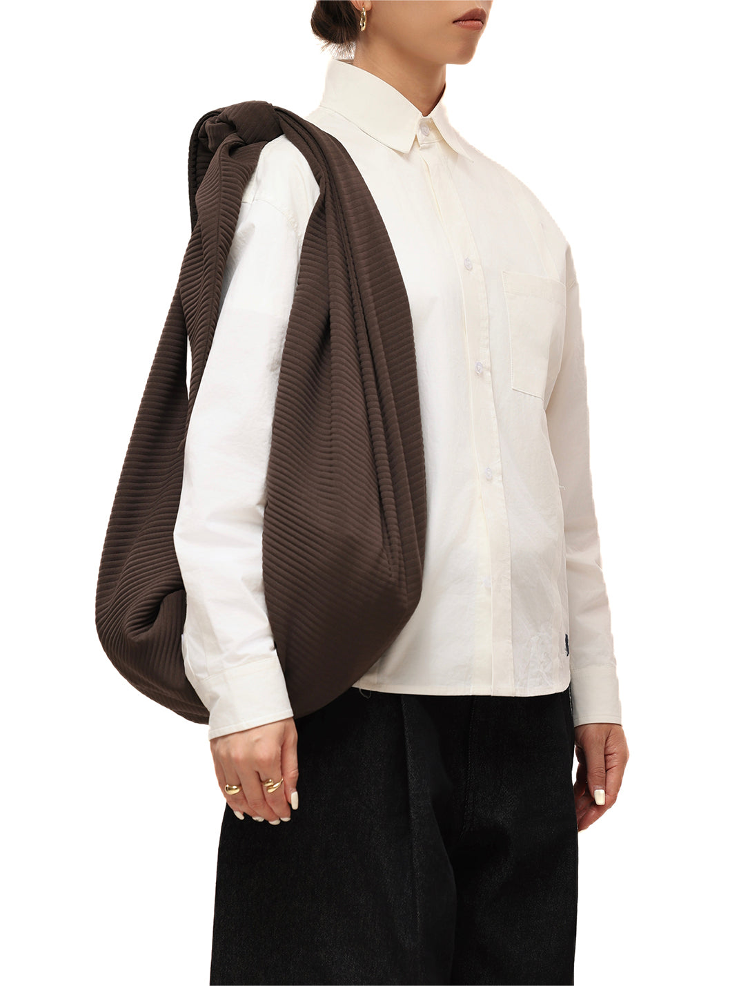 Pleated Adjustable Multi-Function Hobo Bag