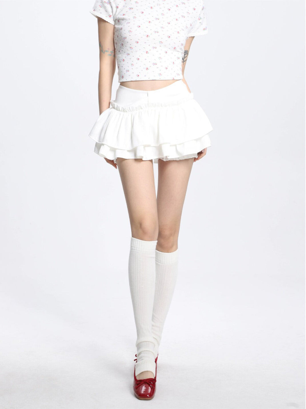 Tiered Ballet Mini Skirt