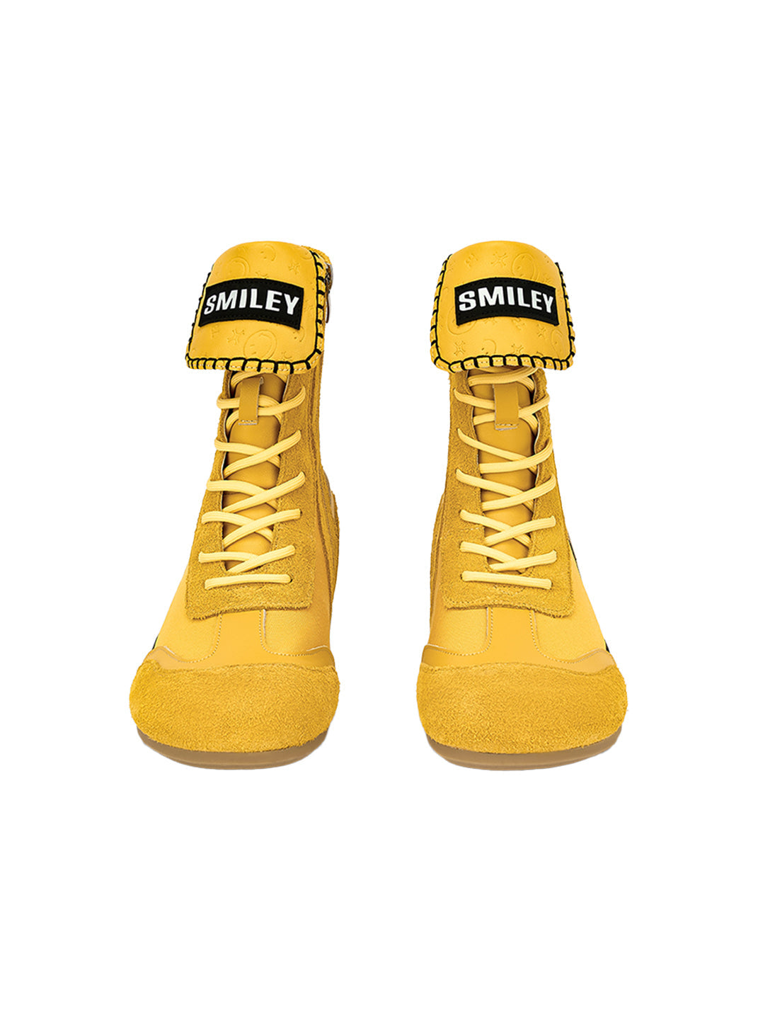 Yellow Chunky Boxing Mid Boots
