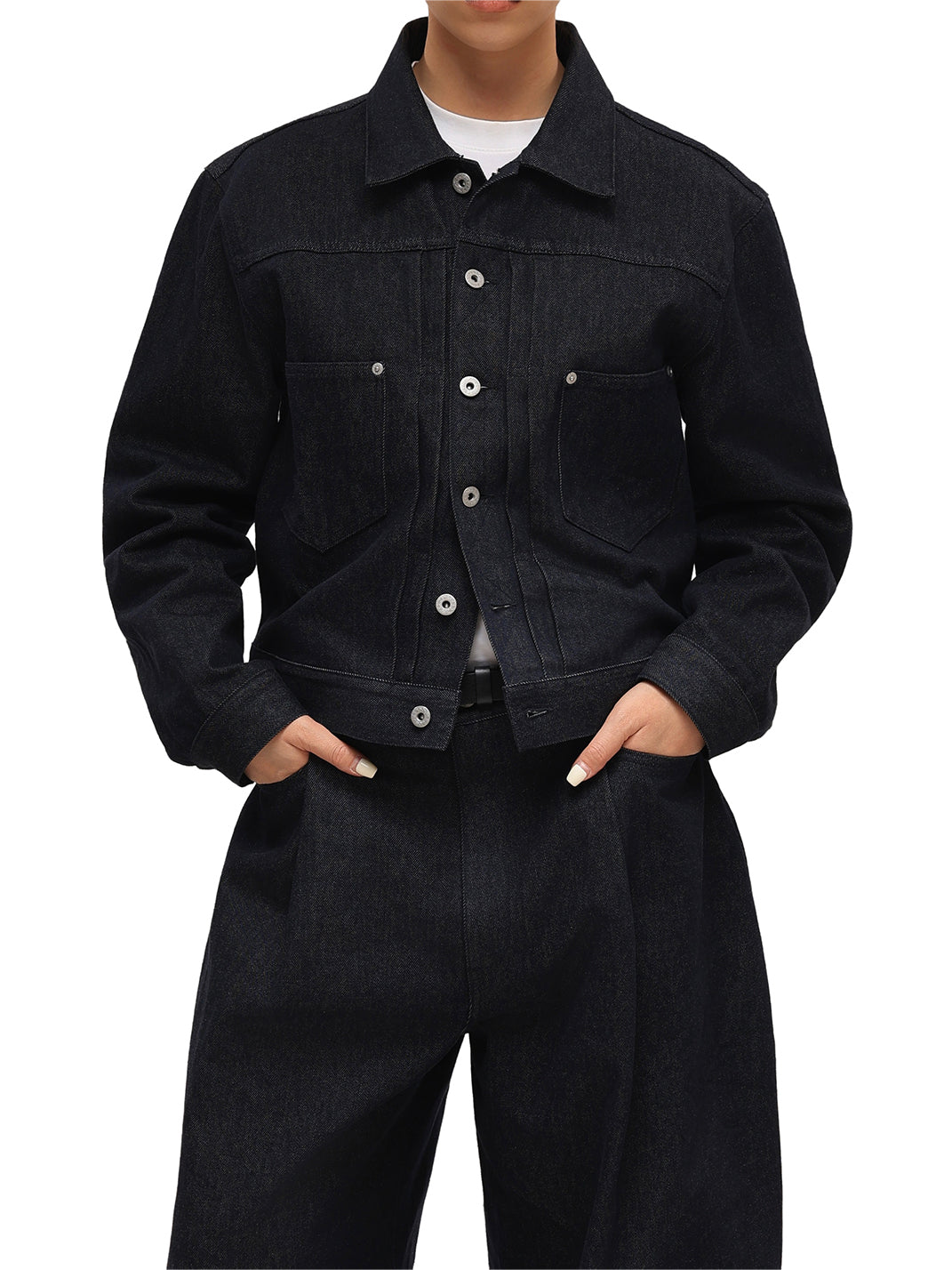 11.3oz Indigo Blue Non-Fade Short Denim Jacket
