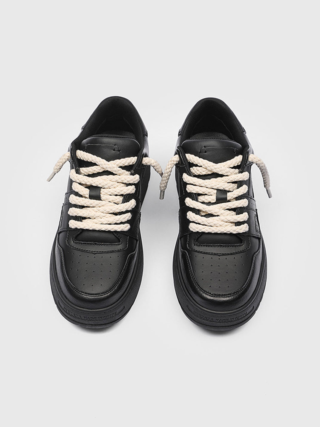 Chunky Sneakers with Thick Rope Laces