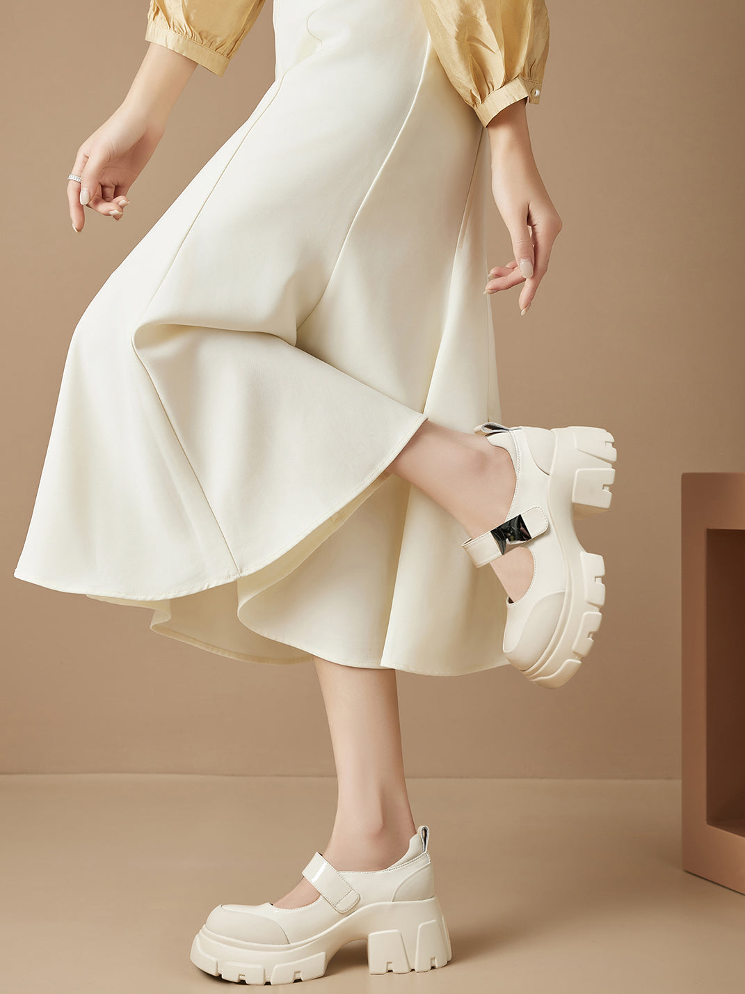 Platform Cut Out Mary Jane Shoes