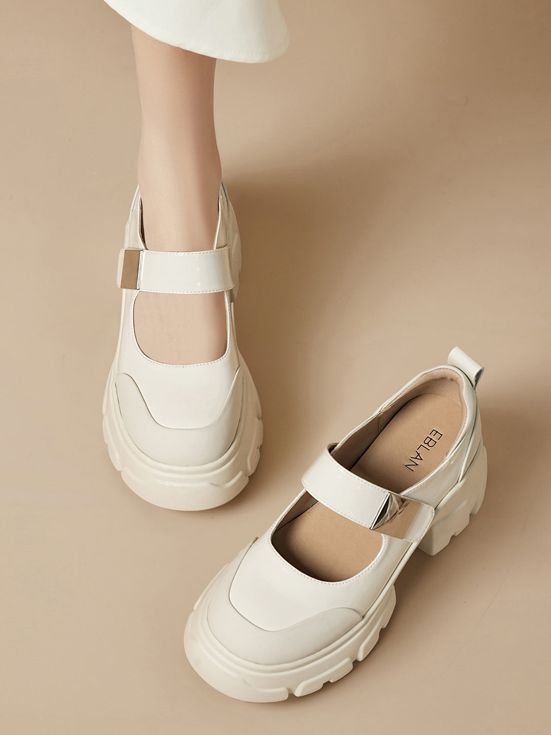 Platform Cut Out Mary Jane Shoes