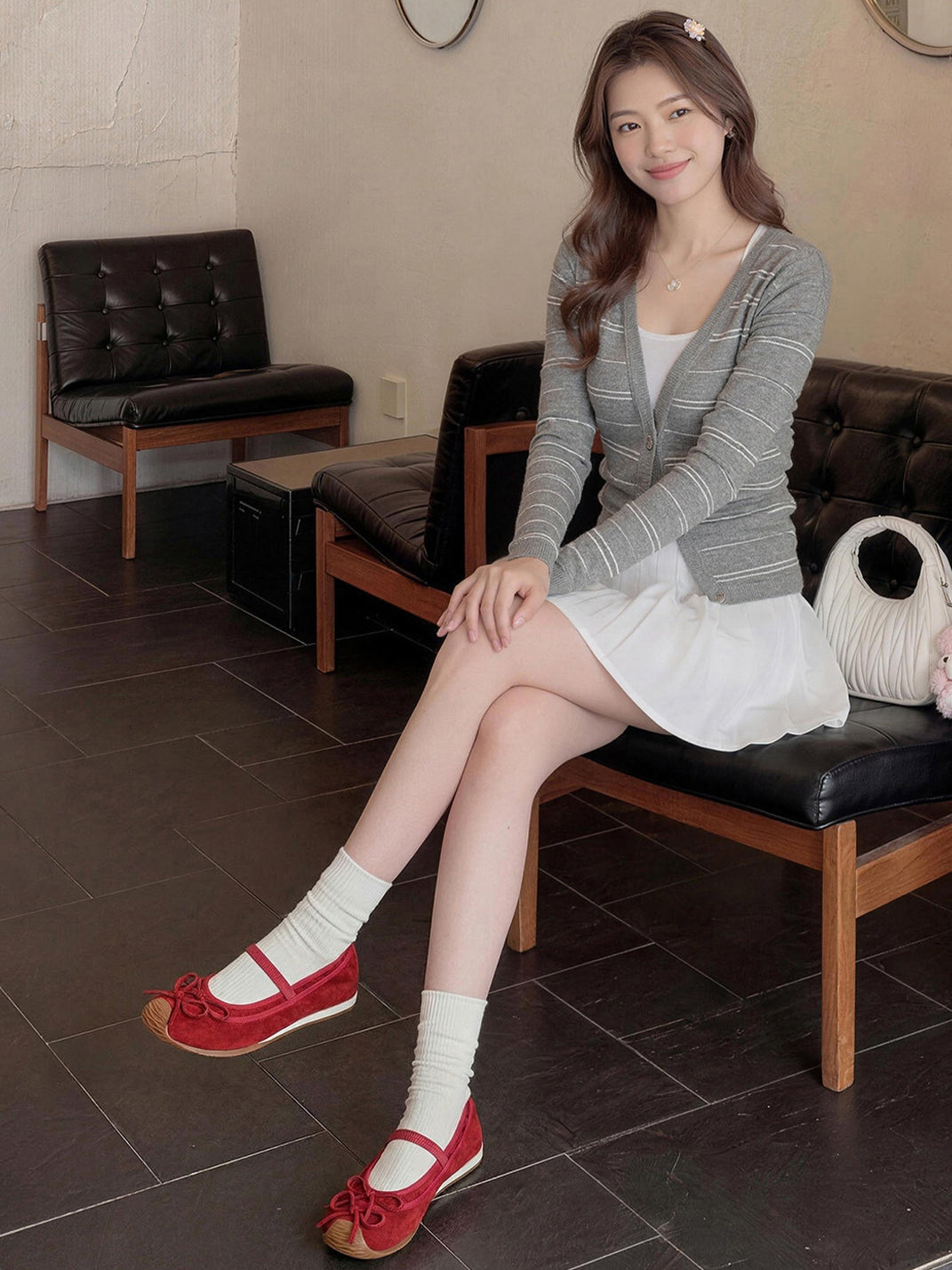 Bow-Adorned Ballet Shoes