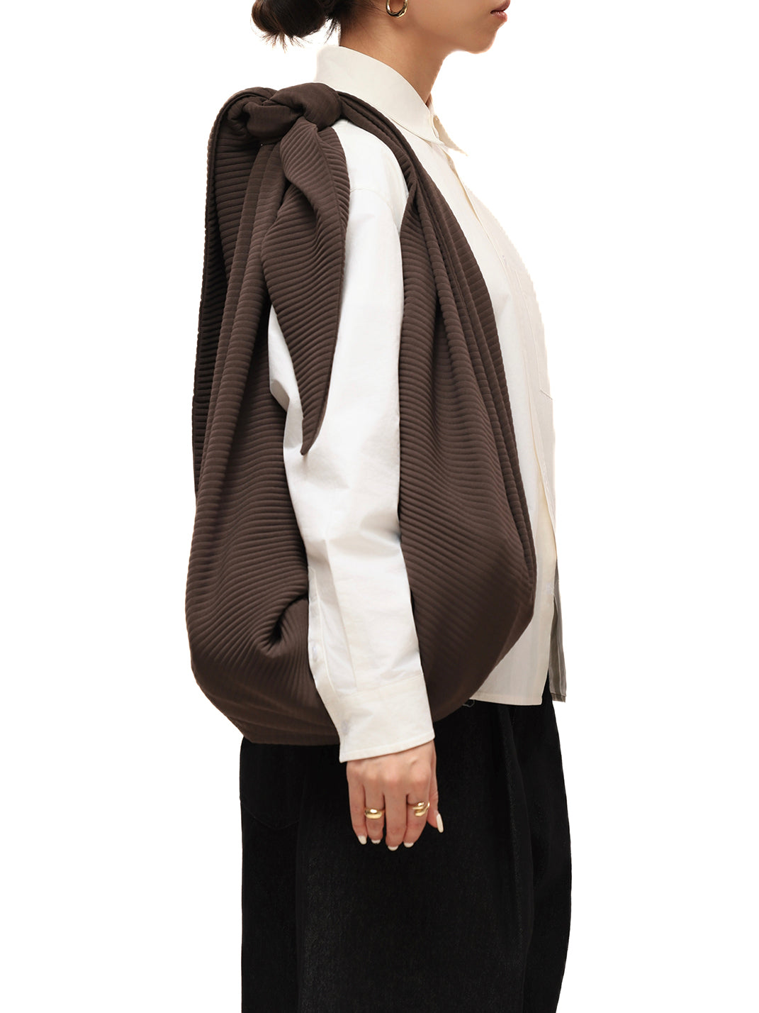 Pleated Adjustable Multi-Function Hobo Bag