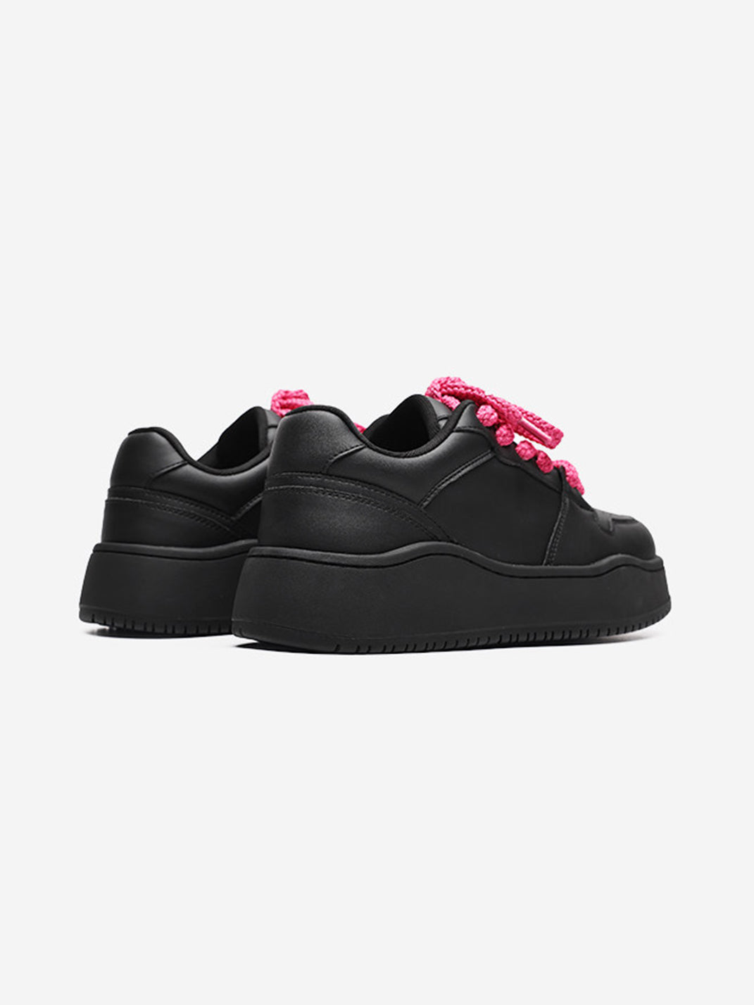 Contrast Lacing Structured Chunky Sneakers