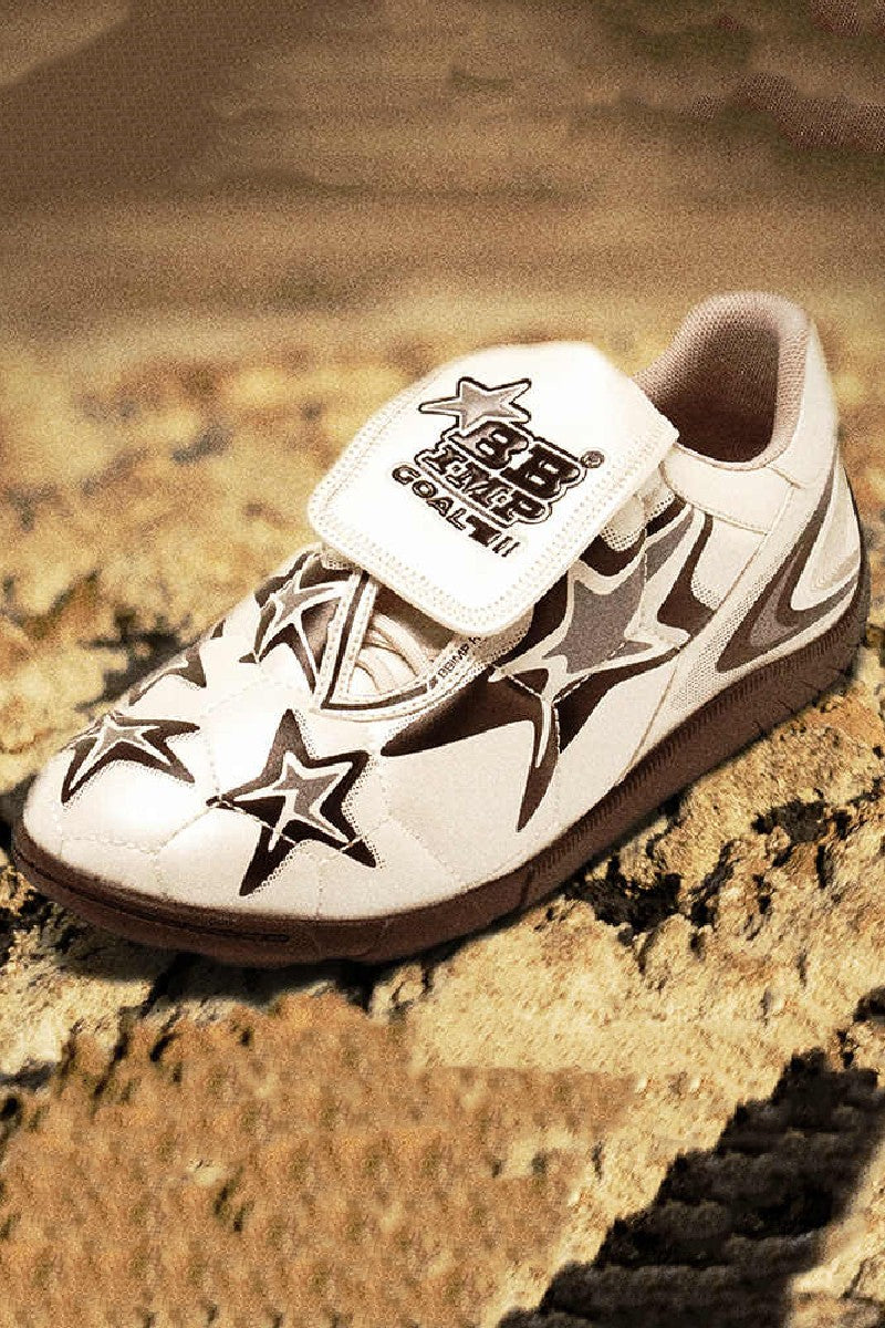 White Star Pattern Velcro Soccer Shoes