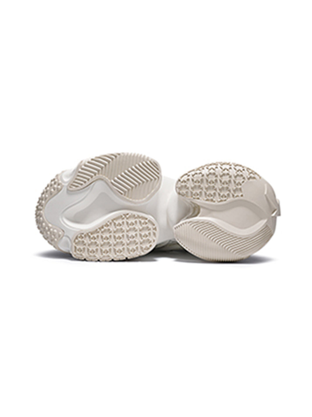 Beige Vortex Mesh Platform Sneakers