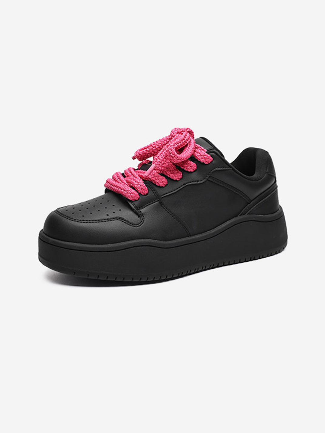 Contrast Lacing Structured Chunky Sneakers