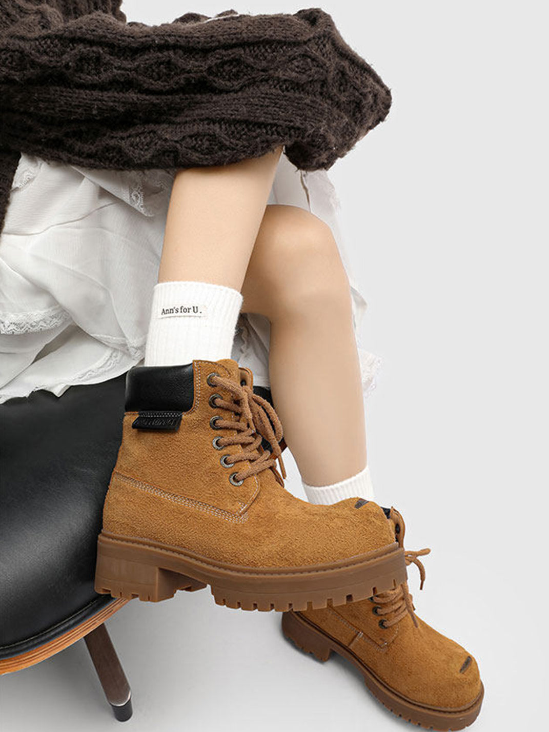Round-Toe Work Boots