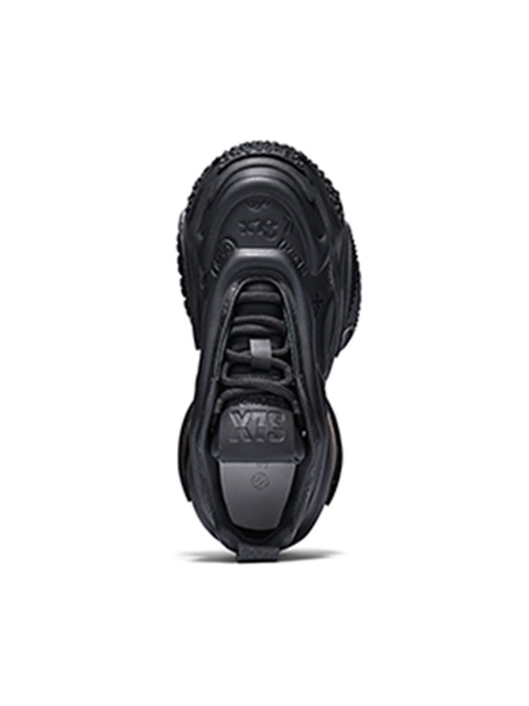White Vortex Embossed Platform Sneakers