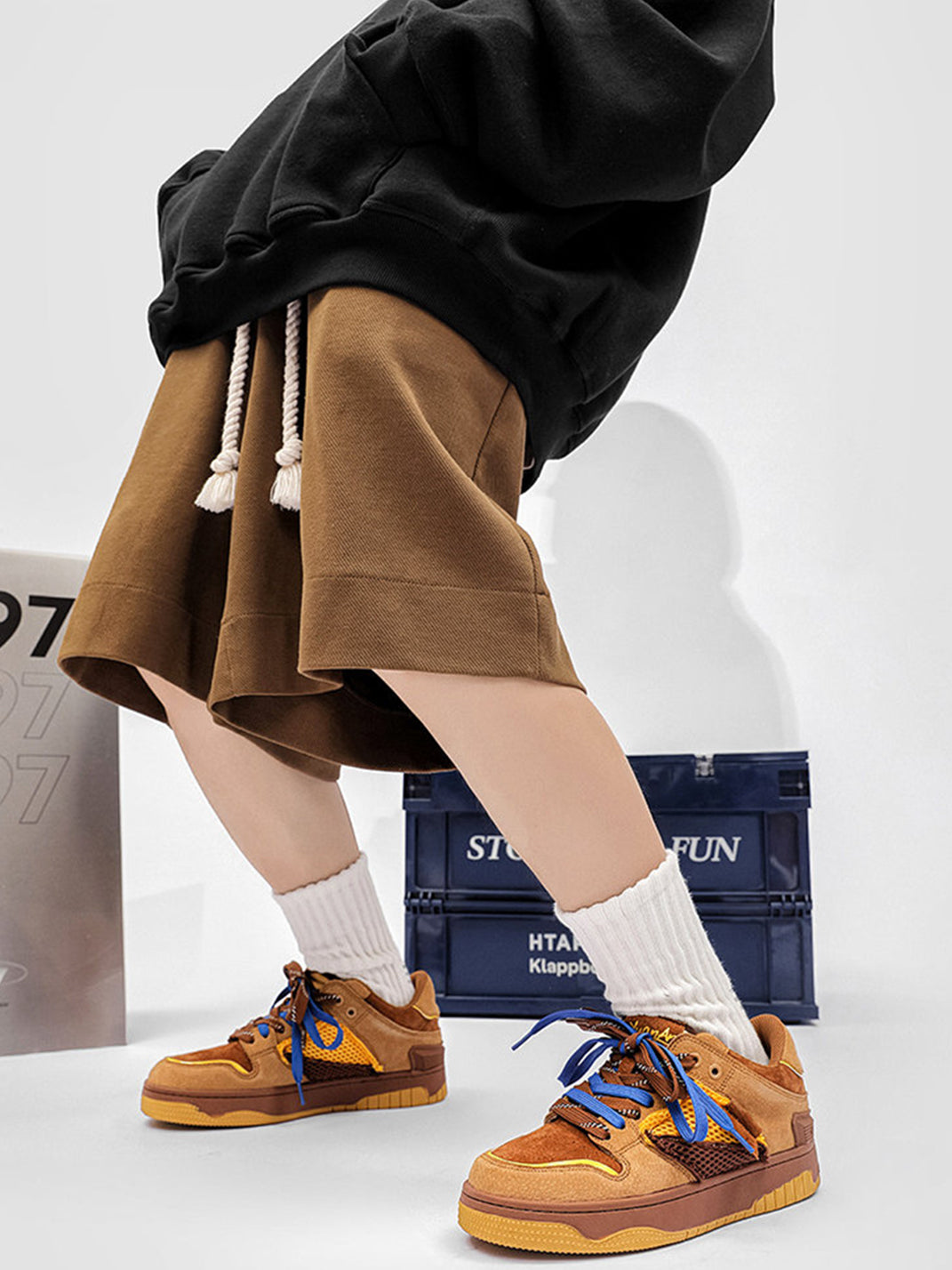 Dual-Lace System Perforated Upper Sneakers