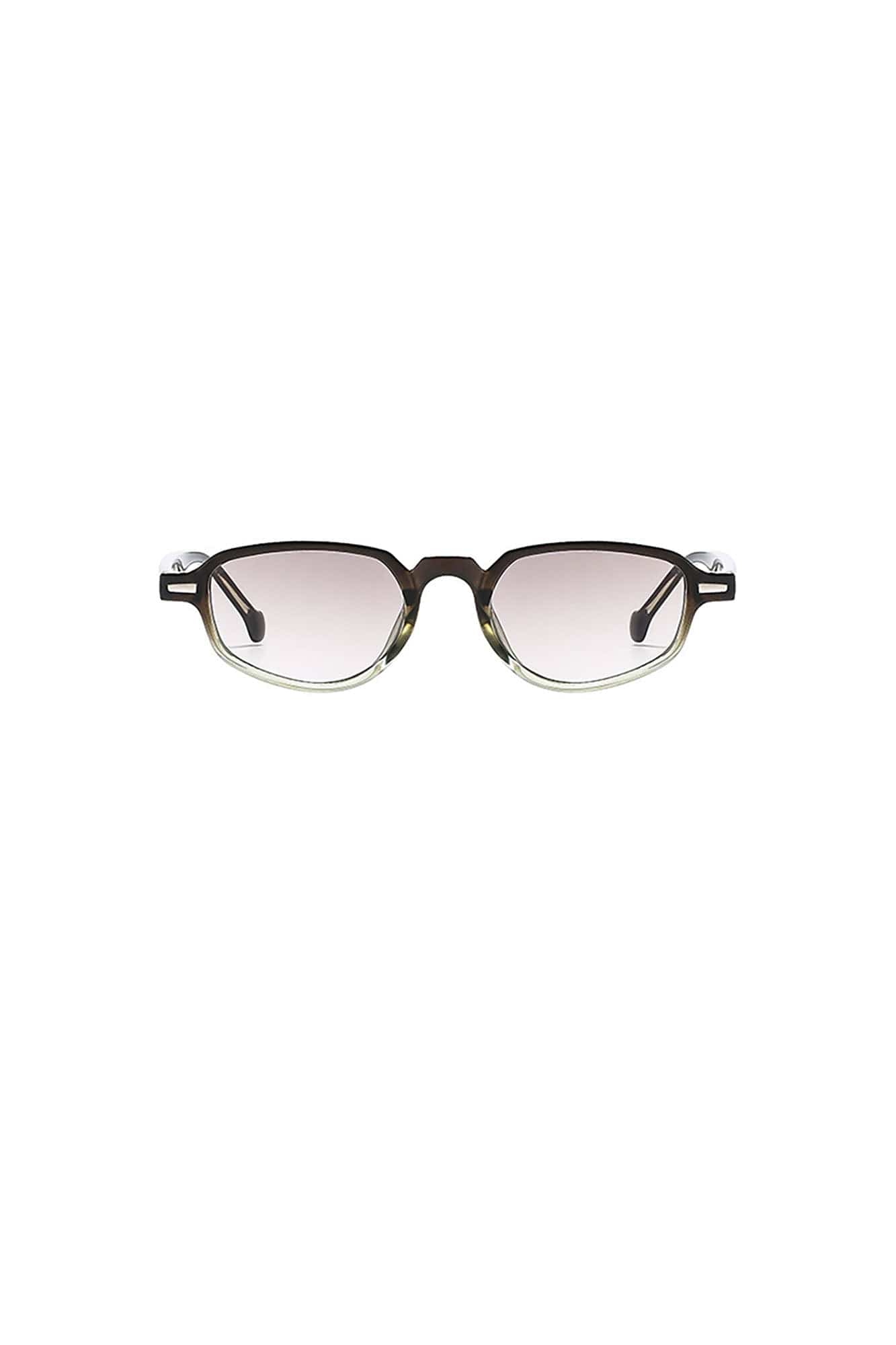 Mixed-Frame Gradient Oval Sunglasses - view 5
