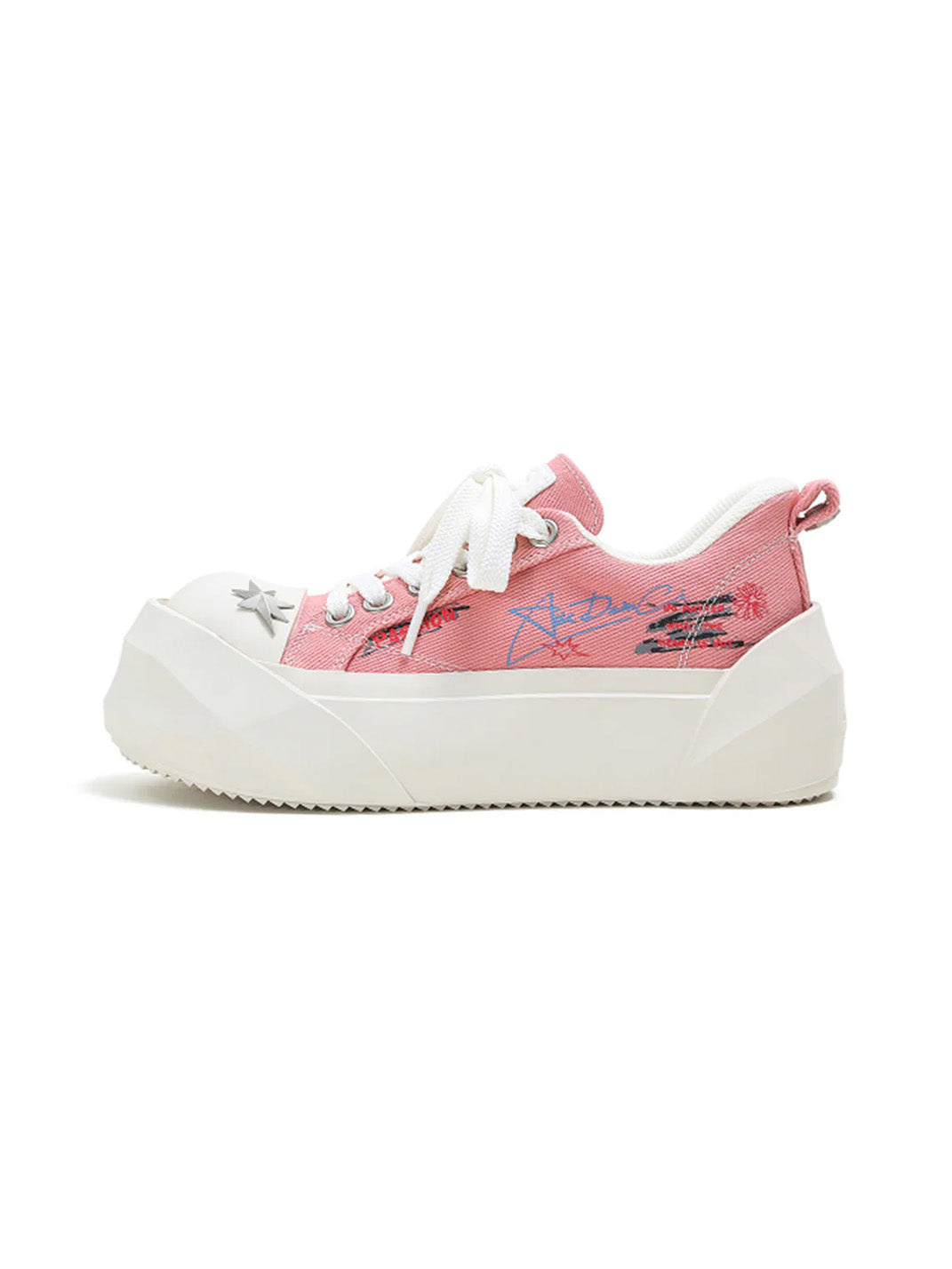 Graffiti Canvas Platform Sneakers