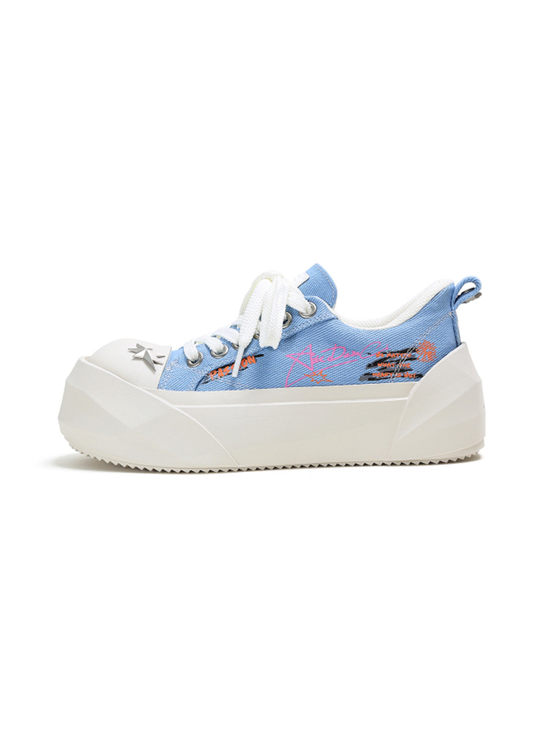 Graffiti Canvas Platform Sneakers