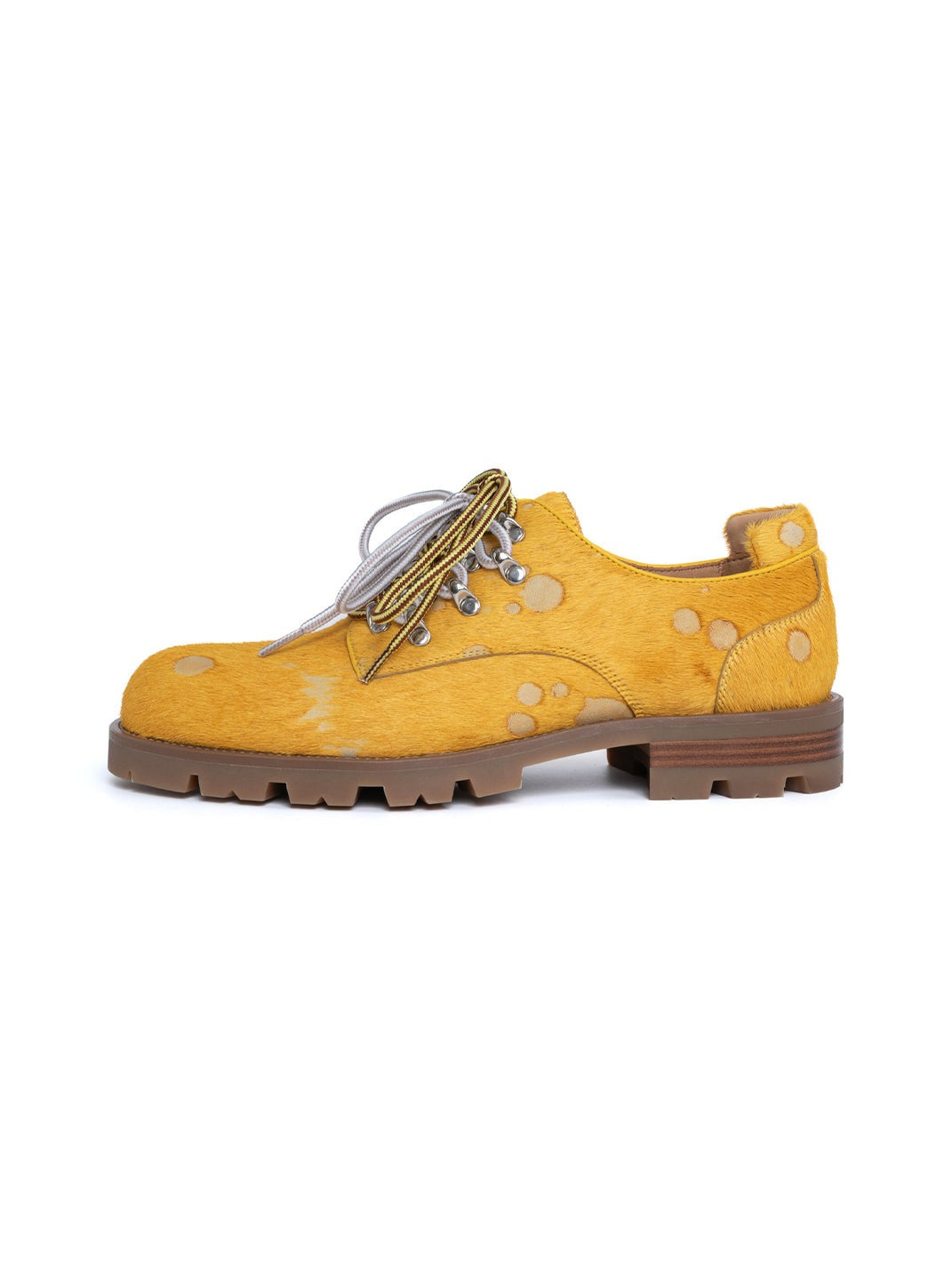 Spot Pony Hair Genuine Leather Workwear Derby Shoes image 1