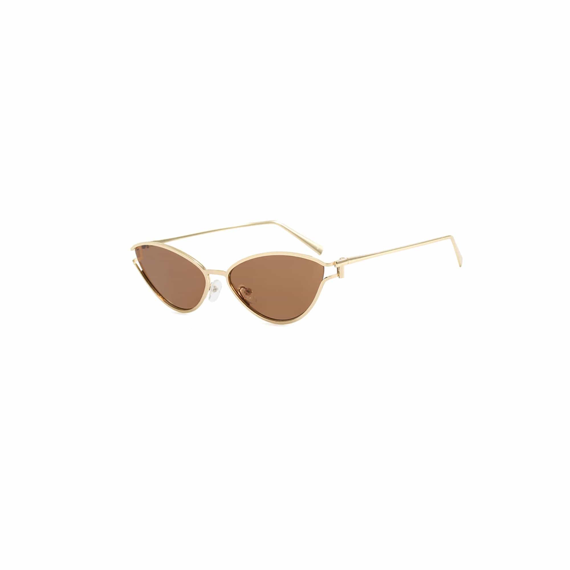 Slim Metal Upswept-Lens Sunglasses - view 1