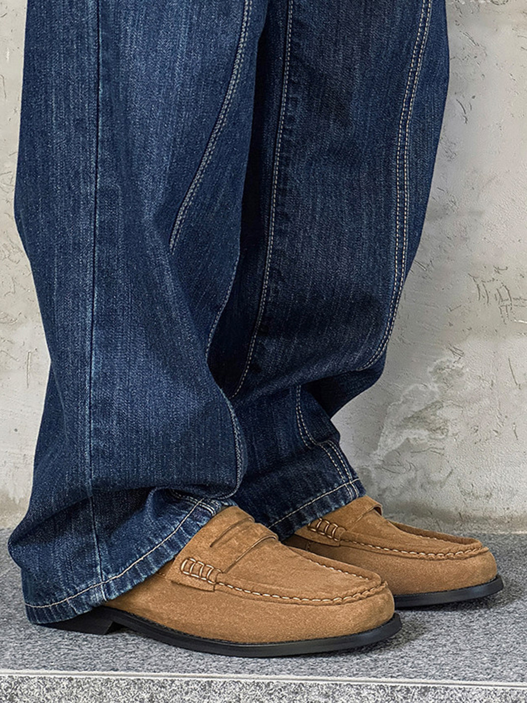 Calfskin Square Toe Loafers