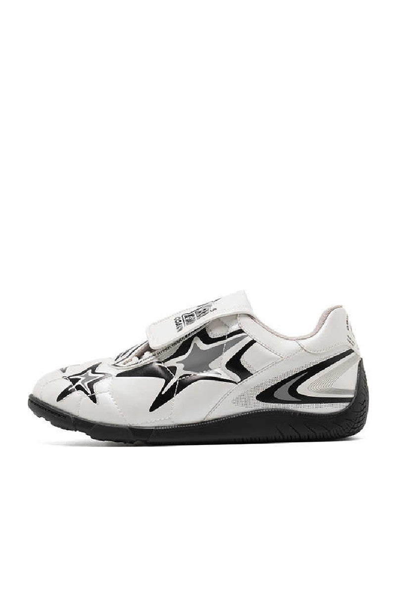 White Star Pattern Velcro Soccer Shoes
