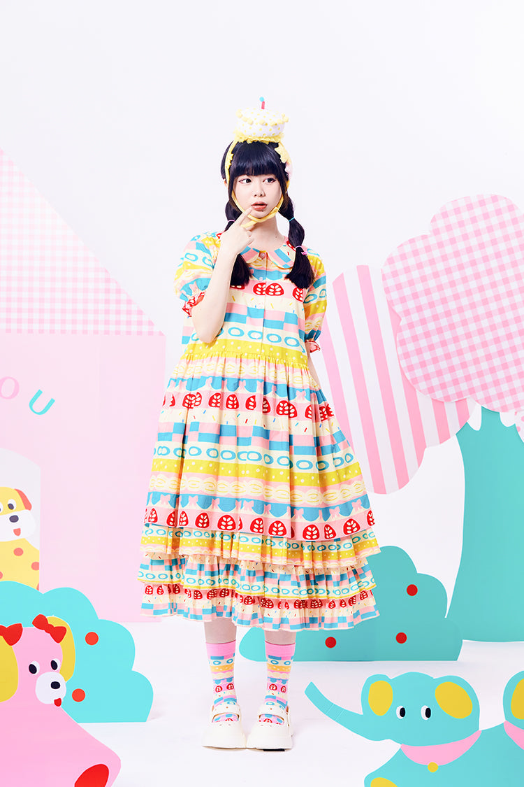 Pastel Colorful Peter Pan Dress