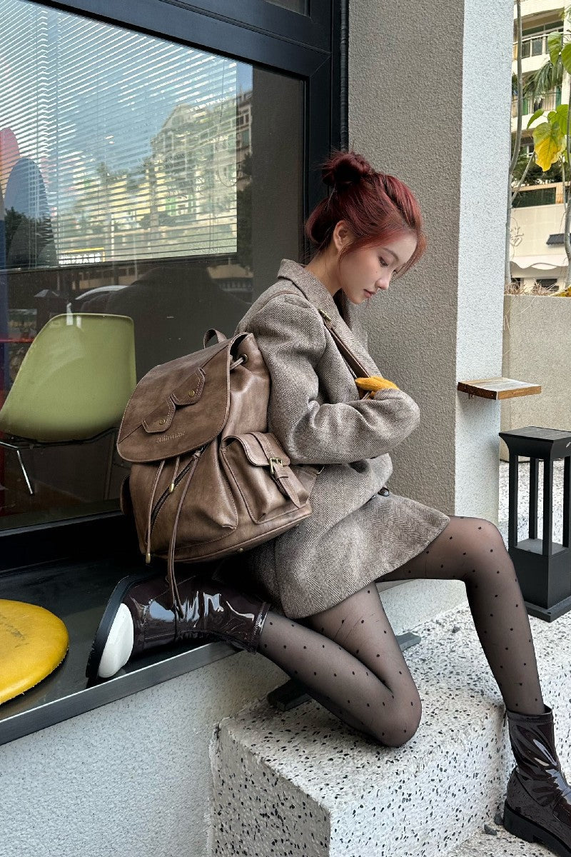 Retro Distressed Adventure Backpack