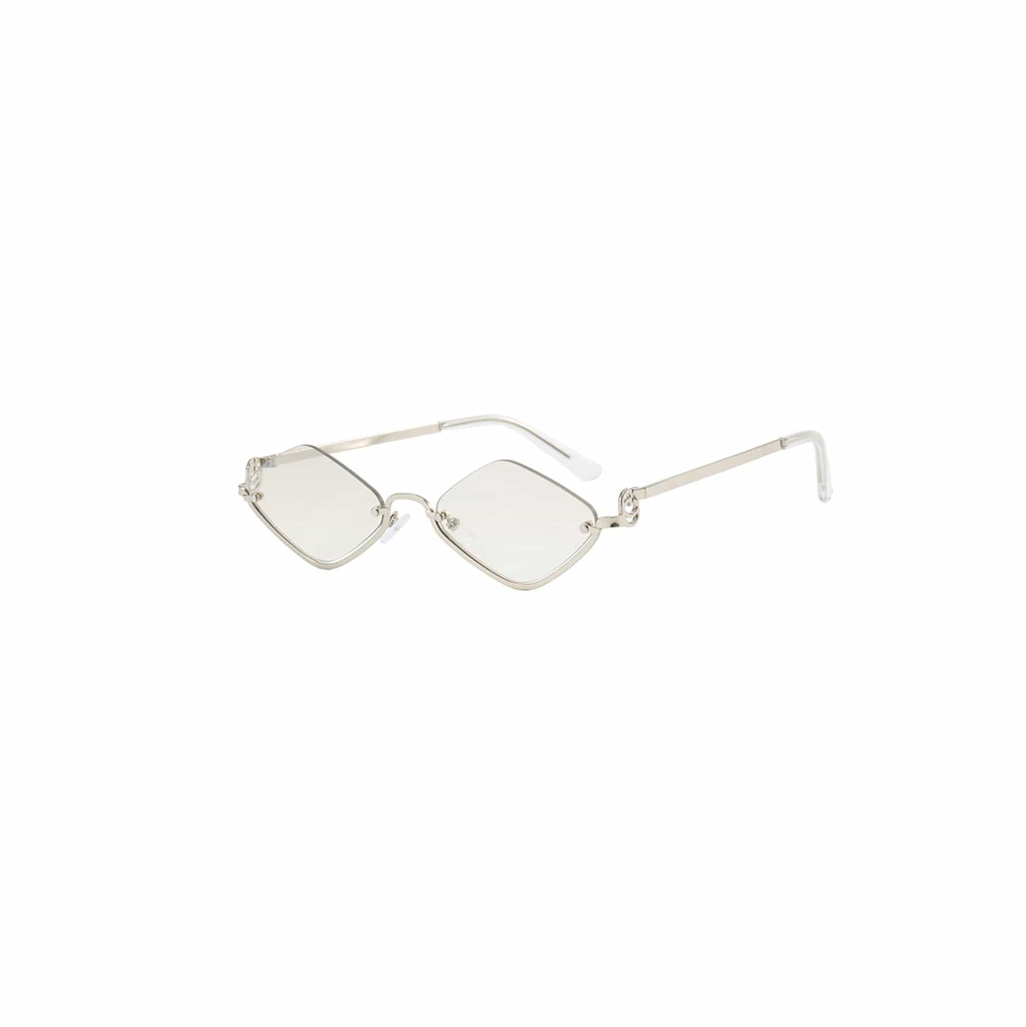 Geometric Open-Bottom Metal Sunglasses - view 2