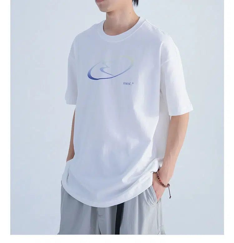 T-Shirt with Iridescent Color Overlay - chiclara