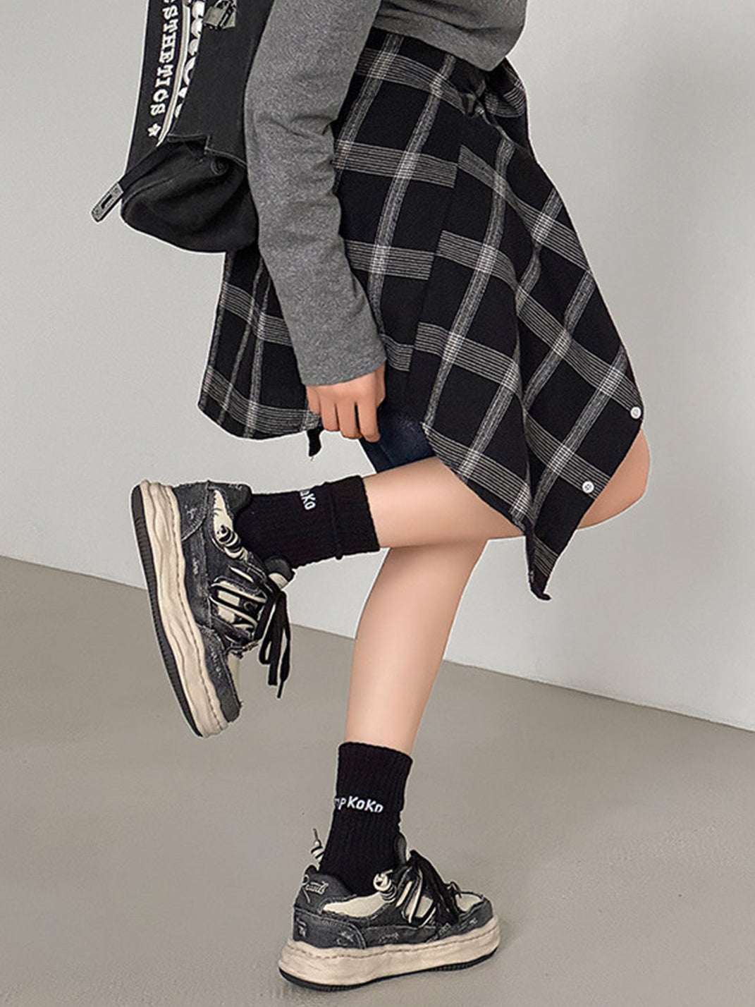 Retro Distressed Denim Wavy Sole Sneakers