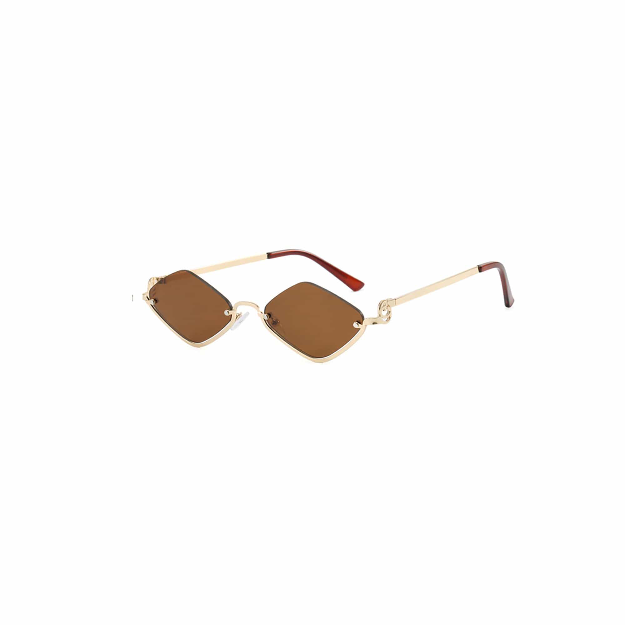 Geometric Open-Bottom Metal Sunglasses - view 3