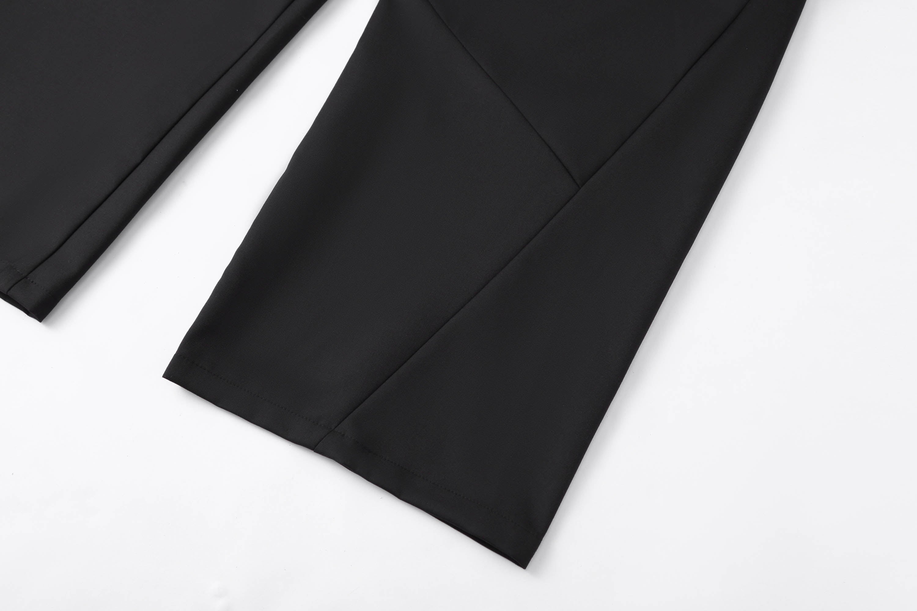 Essential Spliced Wide-Leg Casual Trousers