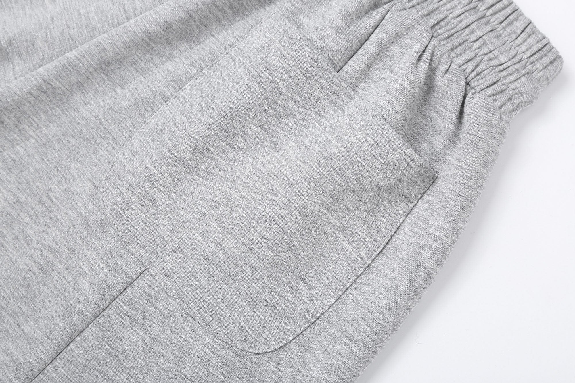 Slanted Spliced Wide-Leg Sweatpants