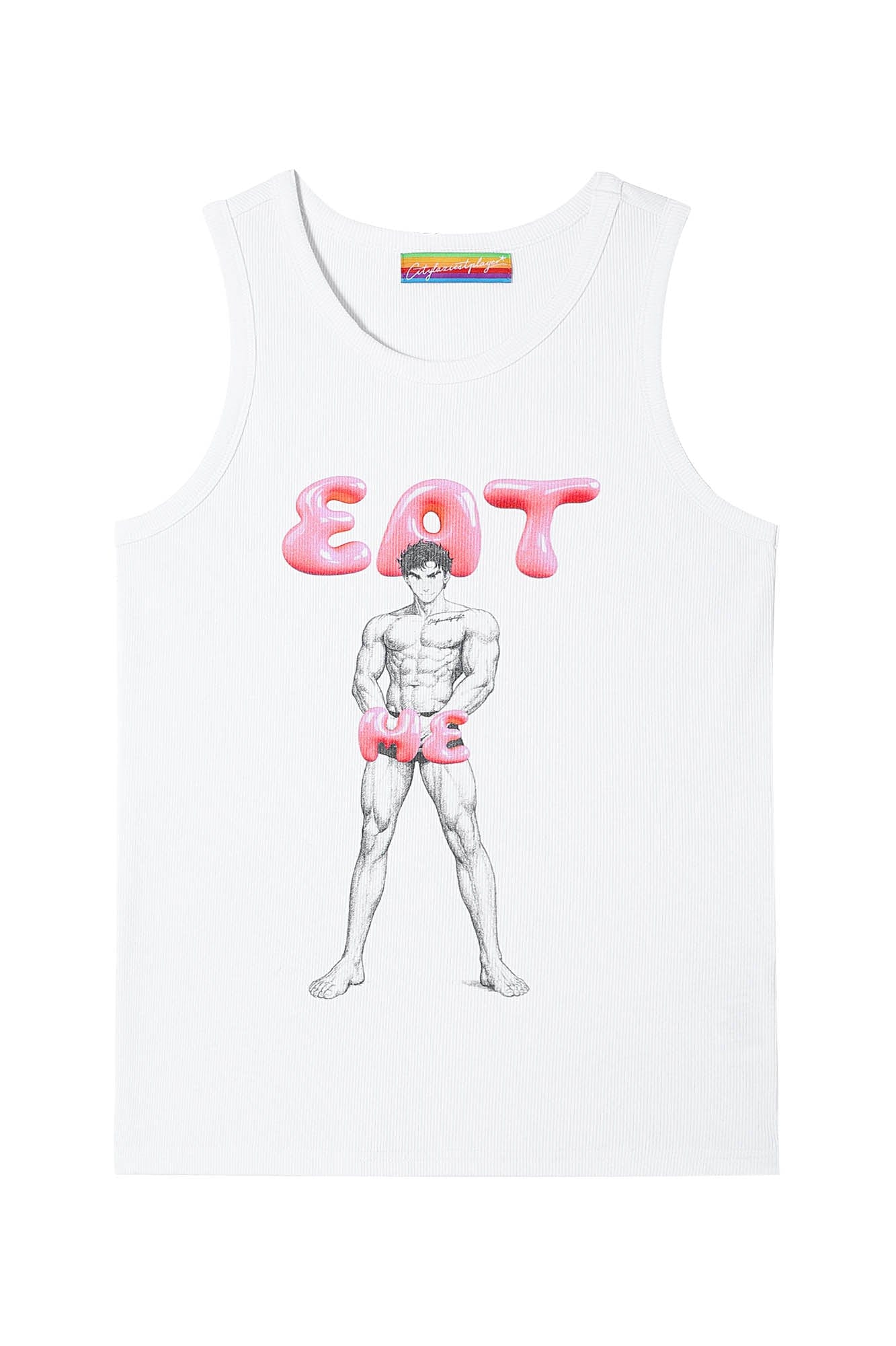 Eat Me Graphic Ribbed Tank