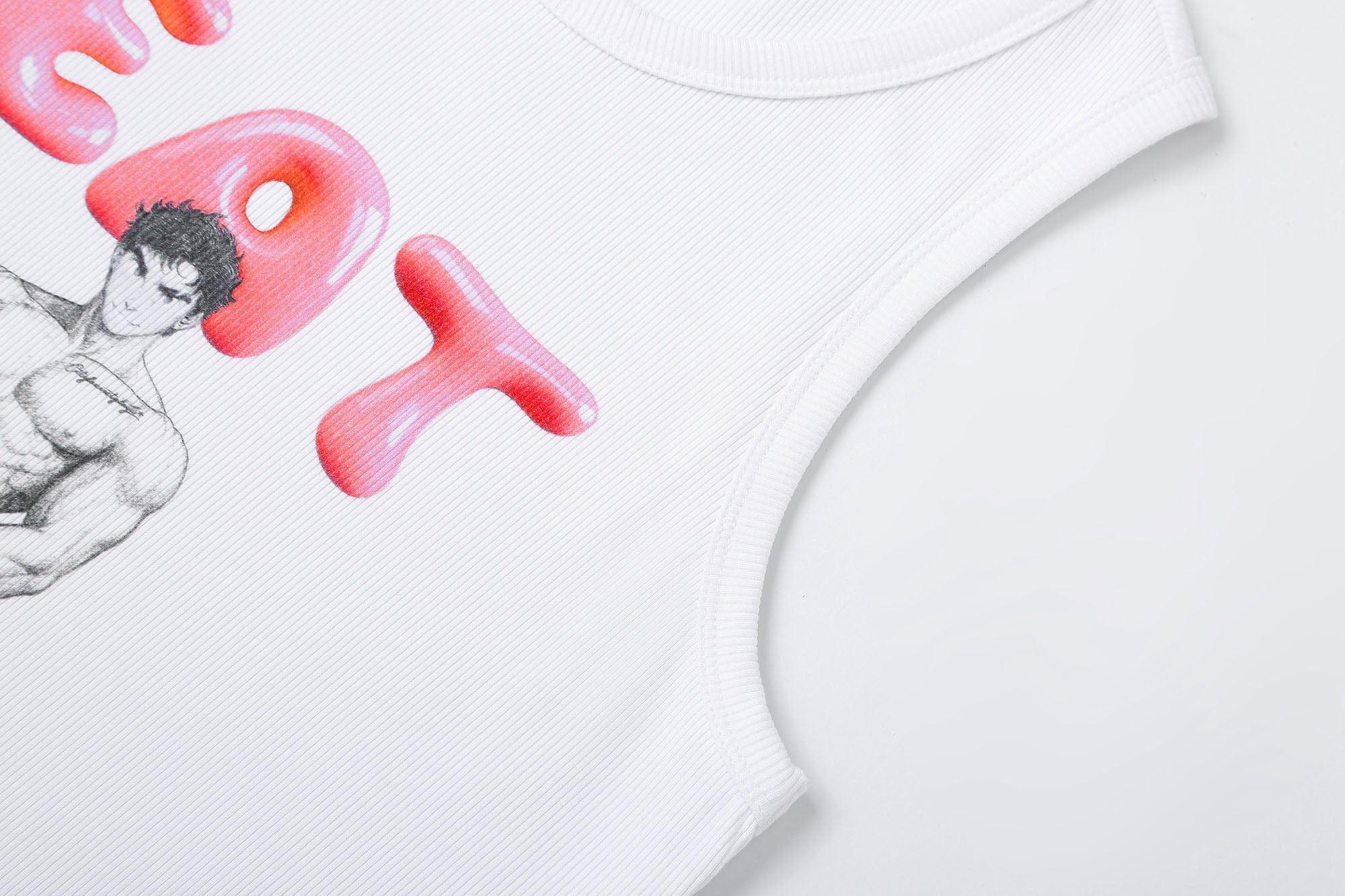 Eat Me Graphic Ribbed Tank