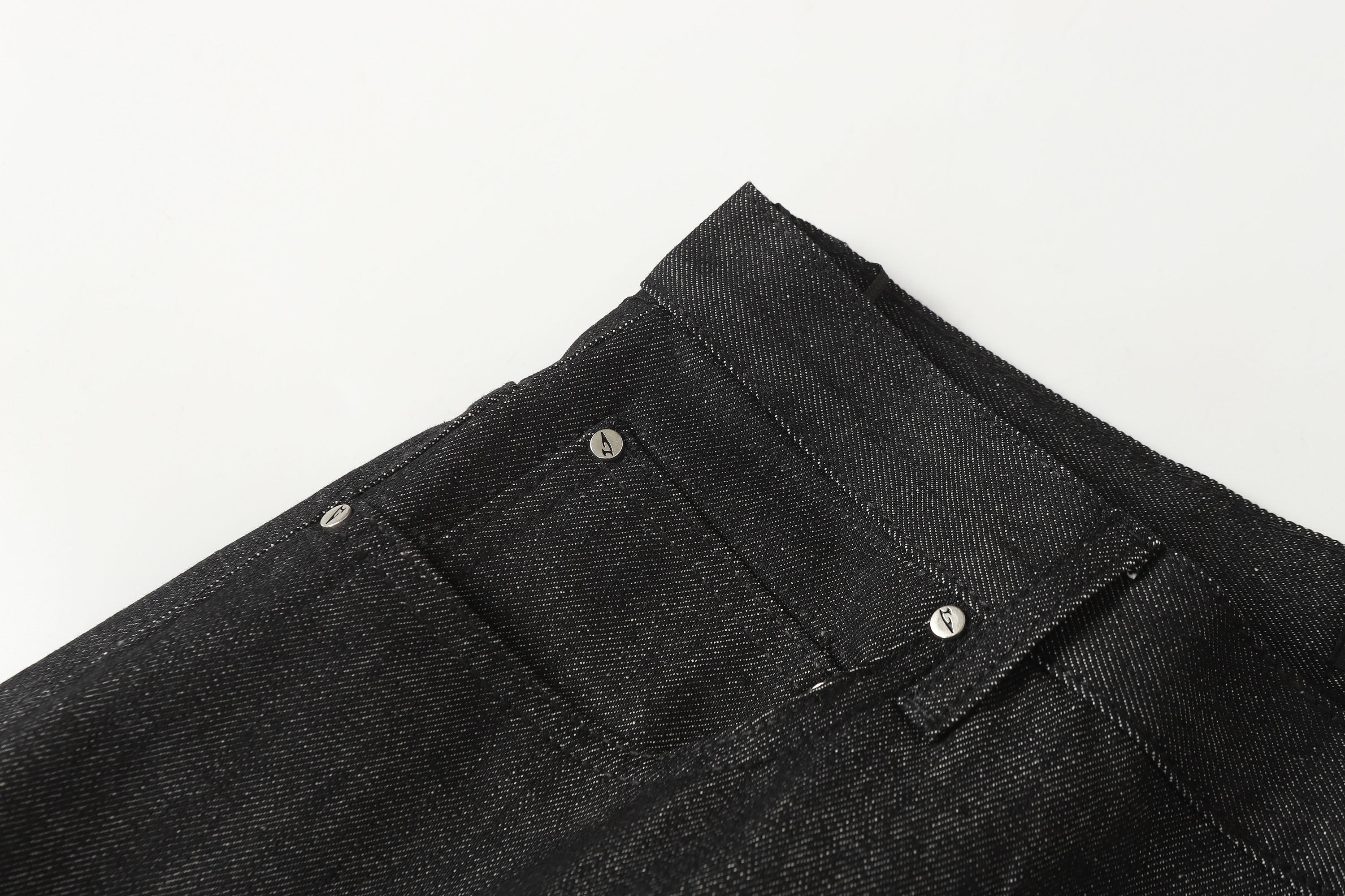 Black Rhinestone Embellished Wide-Leg Jeans