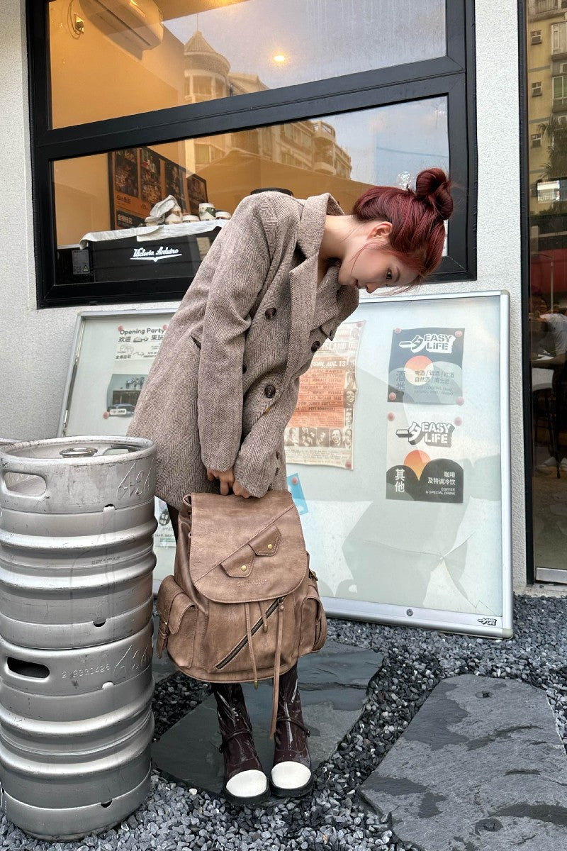 Retro Distressed Adventure Backpack