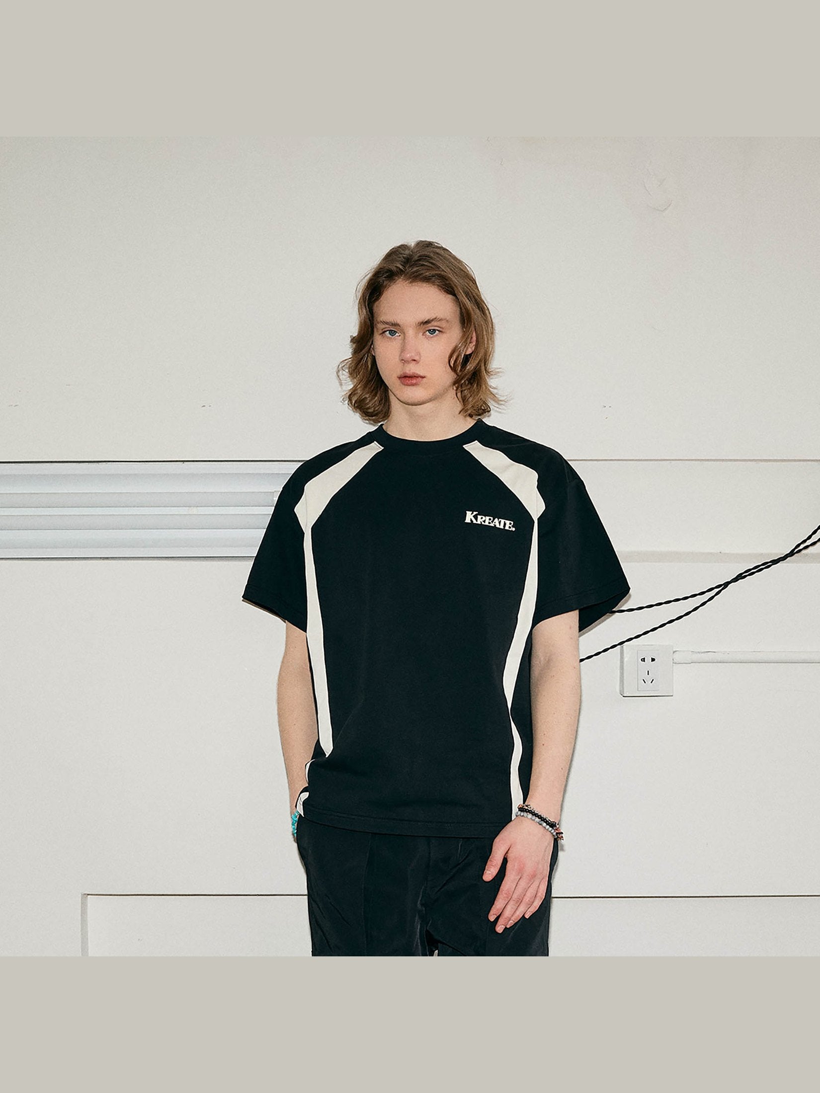 Contrast Panel Sport T-Shirt