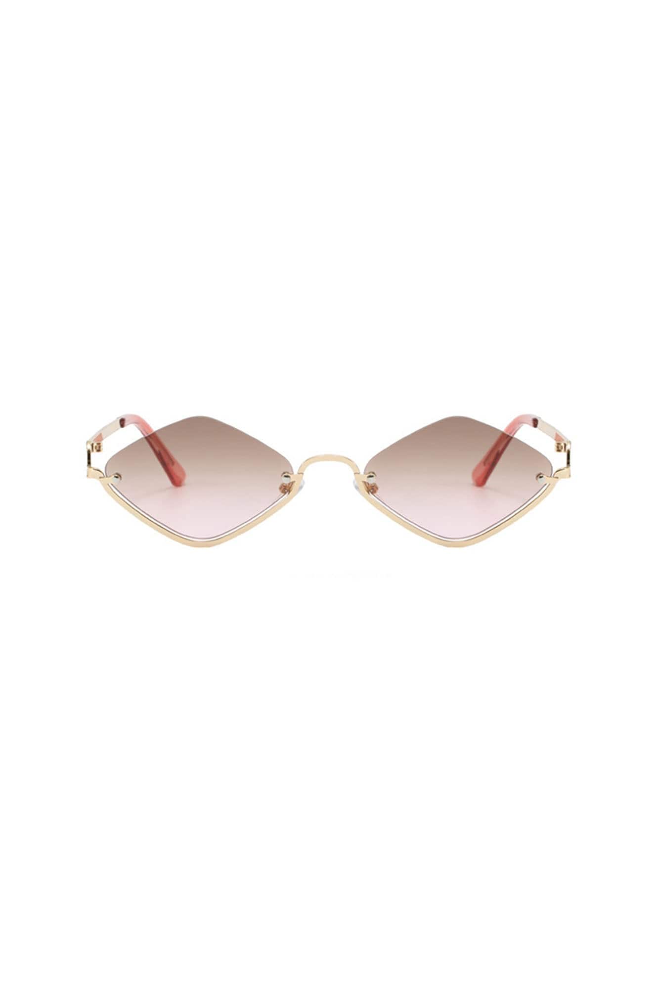 Geometric Open-Bottom Metal Sunglasses - view 8