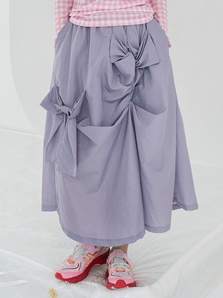 Bow Detail Midi Skirt