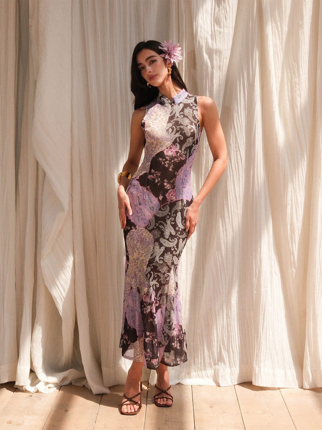 Stretch Mermaid Cheongsam Dress