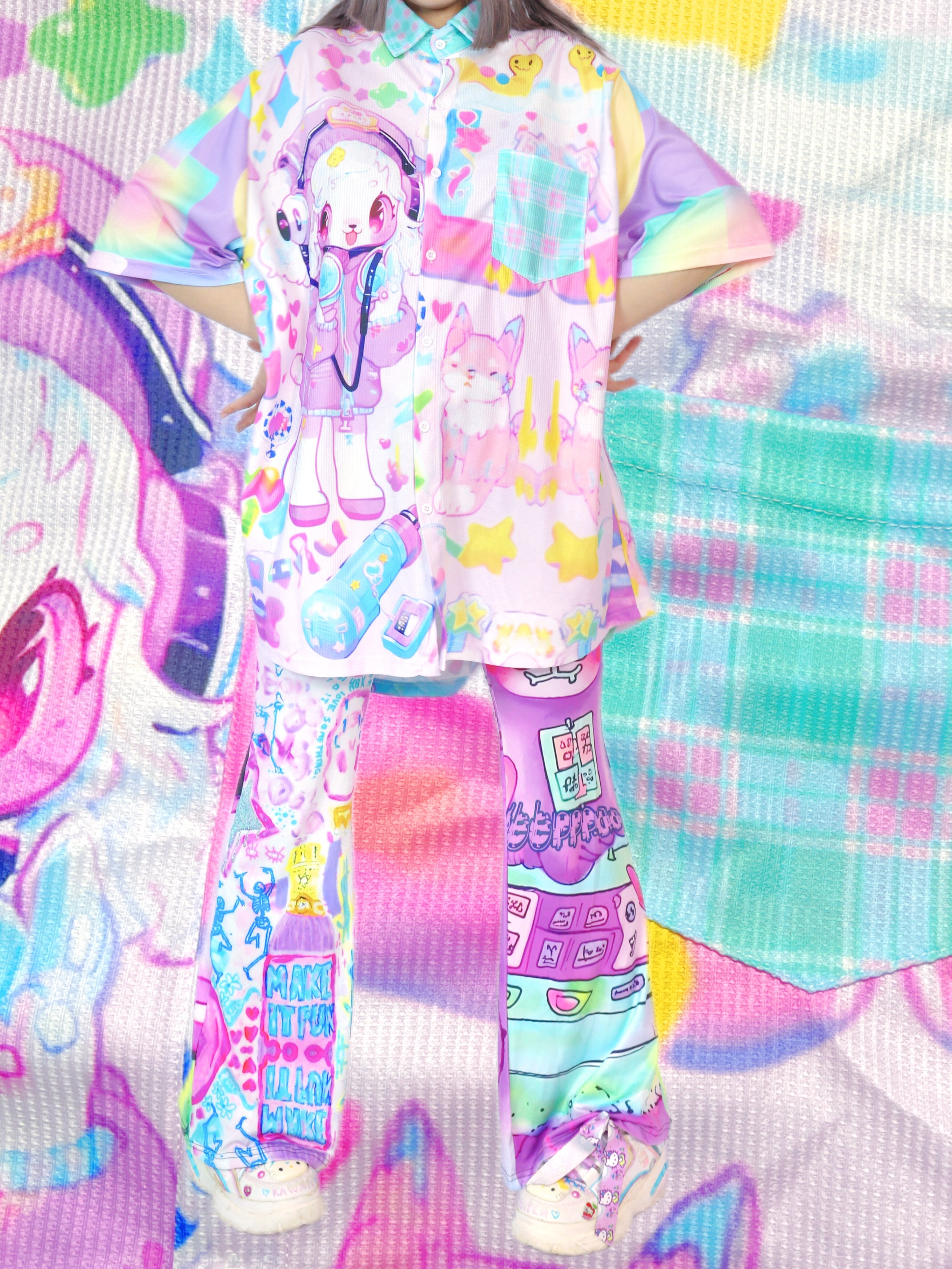 Pastel Pop Dancing Skeleton Leggings