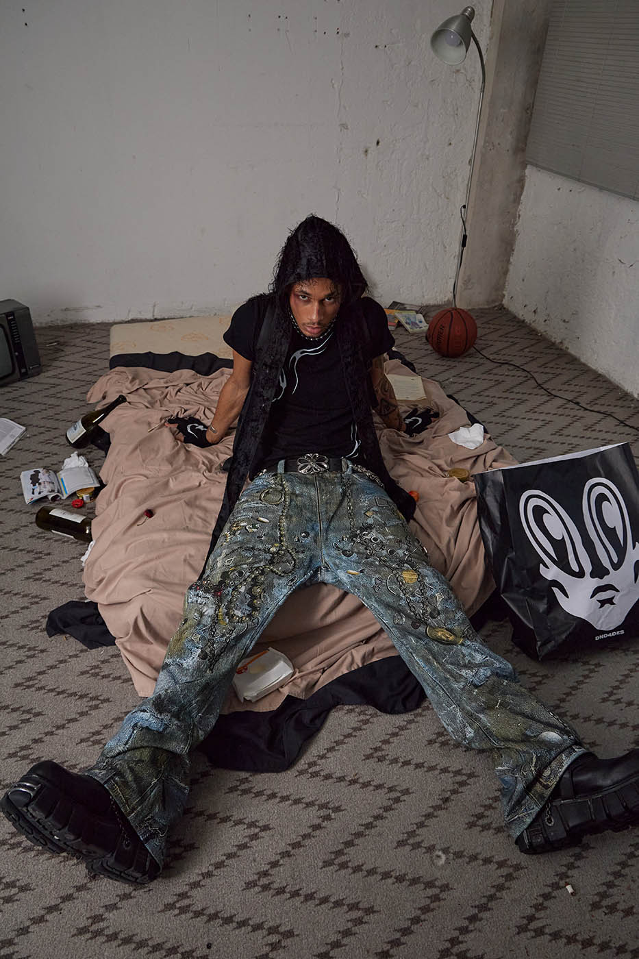 Jeans à chaîne punk