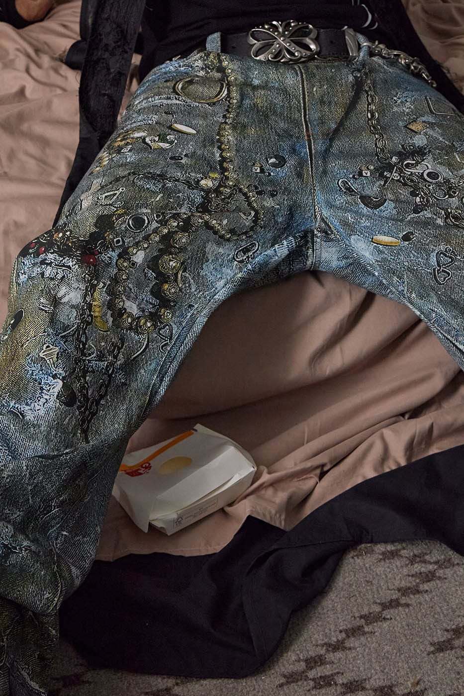 Jeans à chaîne punk