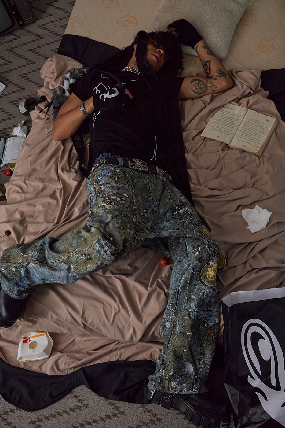 Jeans à chaîne punk