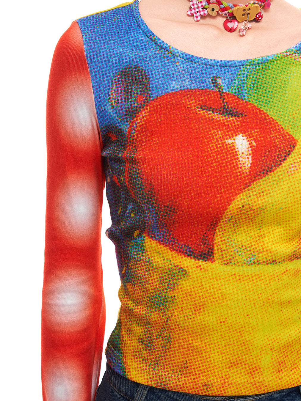 Fruity Pop Bell Sleeve Blouse