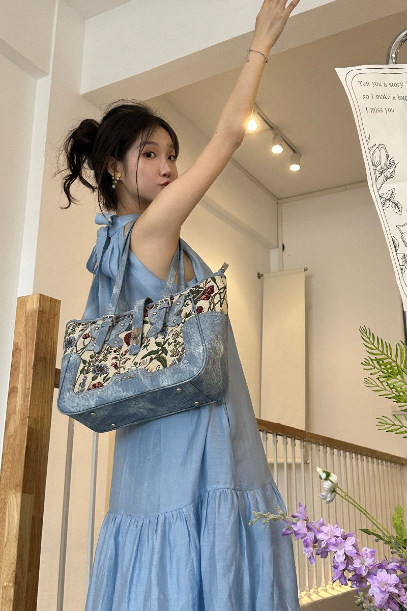 Secret Garden Butterfly Floral Tapestry Tote Bag